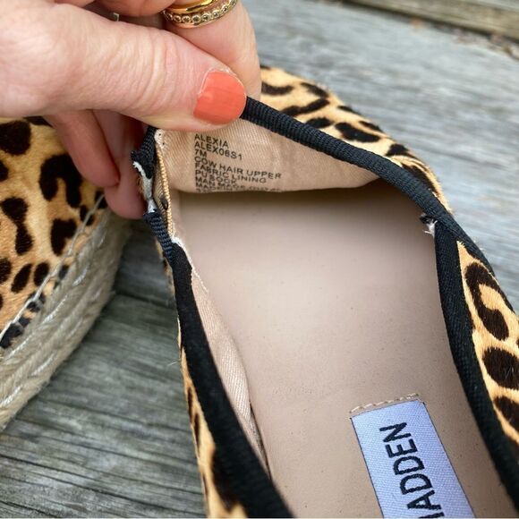 Steve Madden Summer Alexia Cheetah Espadrilles Platforms Size 7 NWOT - Picture 9 of 9
